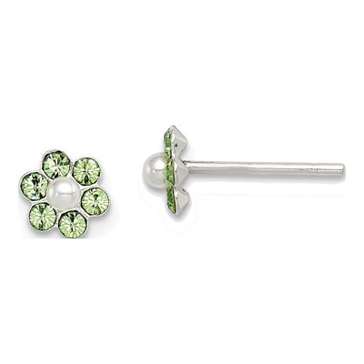 Girls' Sterling Silver Flower Earring Set – view 2