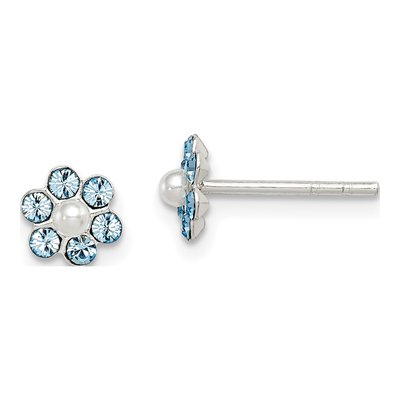 Girls' Sterling Silver Flower Earring Set – view 4