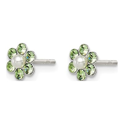 Girls' Sterling Silver Flower Earring Set – view 8