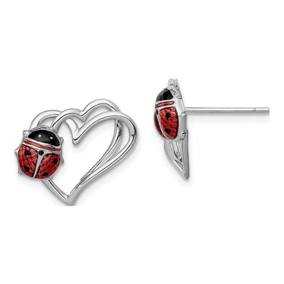 Sterling Silver Heart Stud Earrings