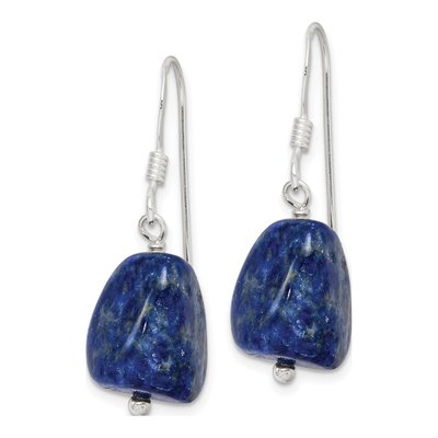 Sterling Silver Blue Lapis Dangle Earrings – view 3