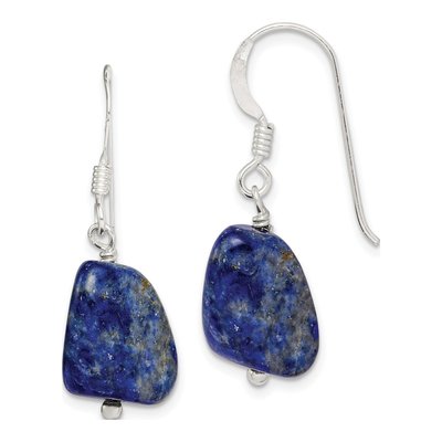 Sterling Silver Blue Lapis Dangle Earrings