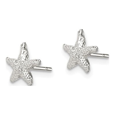 Sterling Silver Starfish Mini Stud Earrings – view 3