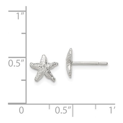 Sterling Silver Starfish Mini Stud Earrings – view 5