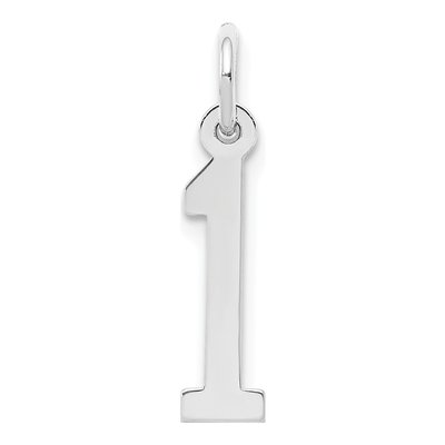 Sterling Silver Number 1 Charm