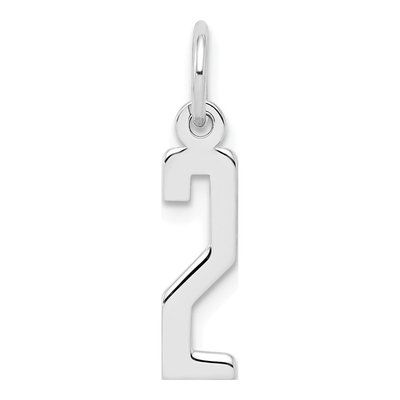 Sterling Silver Number 2 Pendant