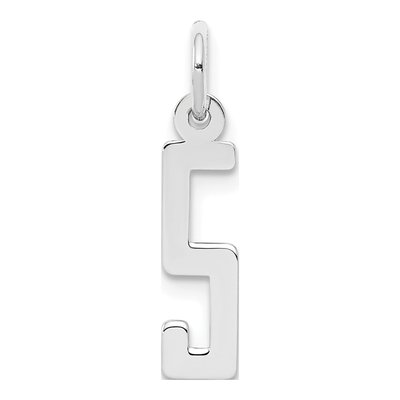 Sterling Silver Number 5 Pendant