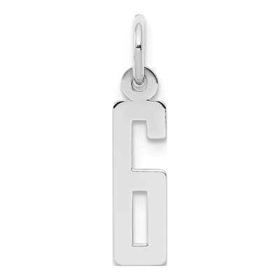 Sterling Silver Number 6 Charm