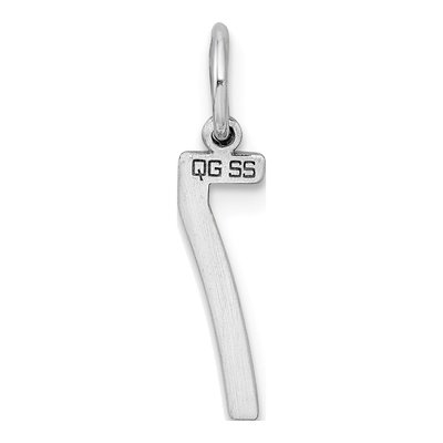 Sterling Silver Number 7 Pendant – view 5