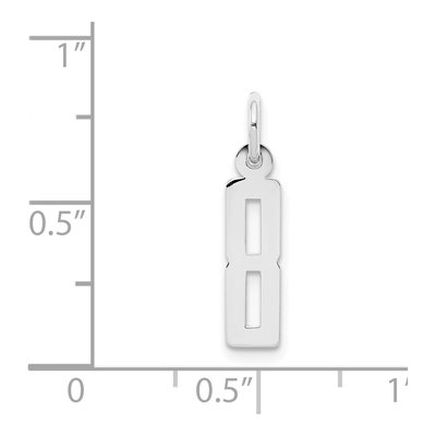 Sterling Silver Number 8 Charm – view 4
