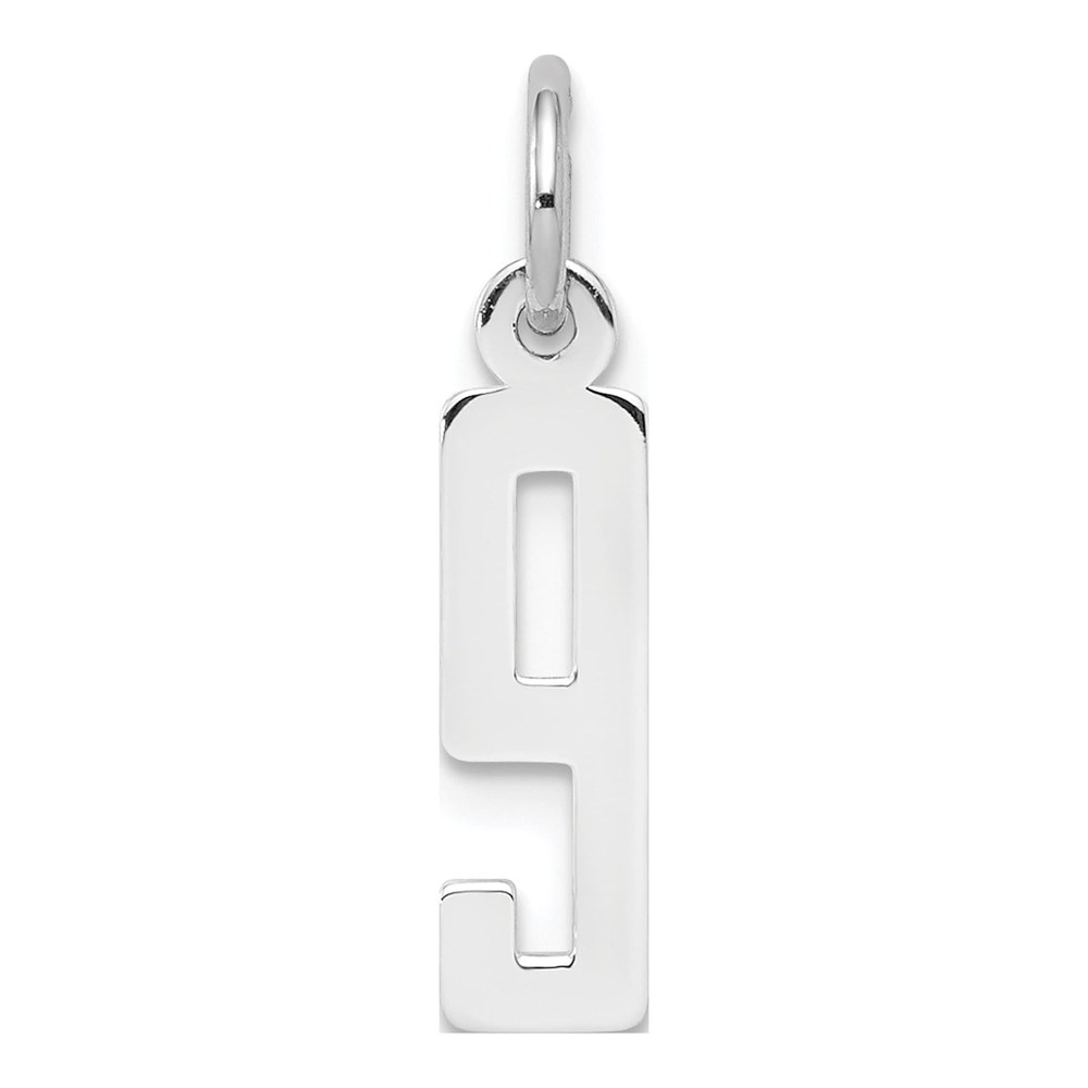 Sterling Silver Number 9 Charm
