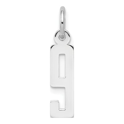 Sterling Silver Number 9 Charm