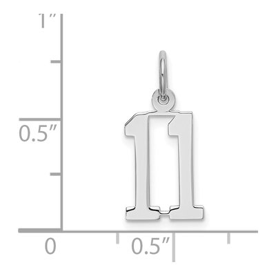 Sterling Silver Number 11 Charm – view 4
