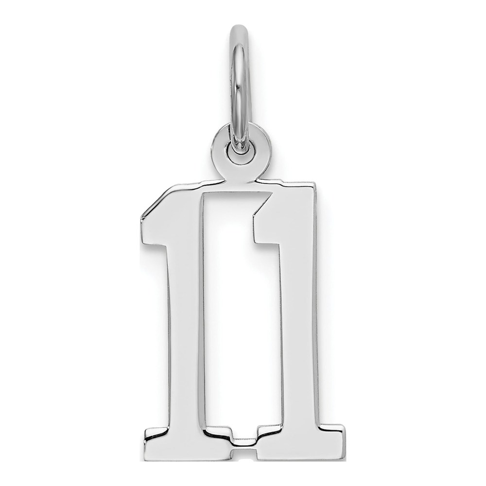 Sterling Silver Number 11 Charm