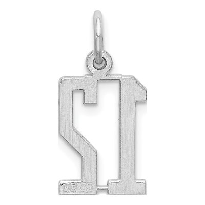 Sterling Silver Number 12 Charm – view 5