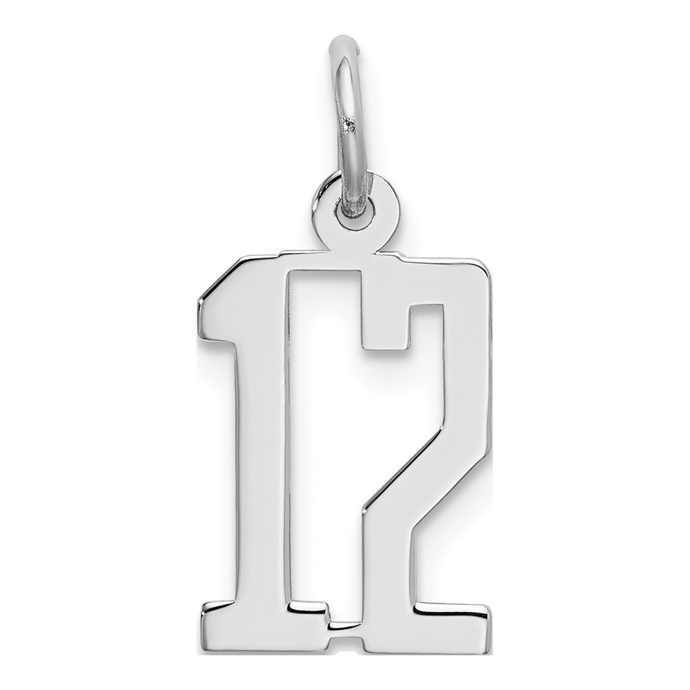 Sterling Silver Number 12 Charm