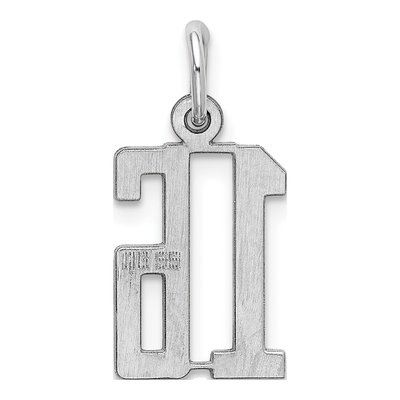 Sterling Silver Number 16 Charm – view 5