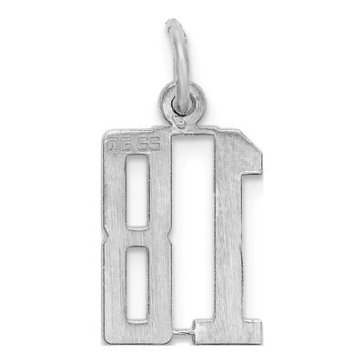 Sterling Silver Number 18 Charm – view 5