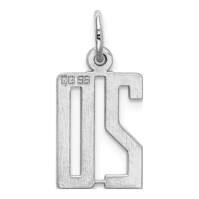 Sterling Silver Number 20 Charm – view 5