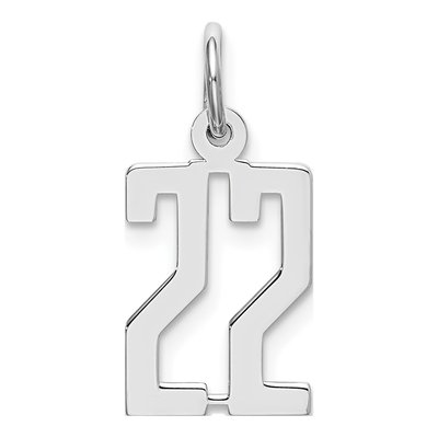 Sterling Silver Number 22 Charm