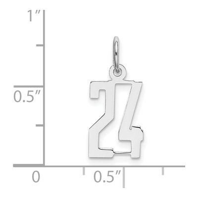 Sterling Silver Number 24 Charm – view 4