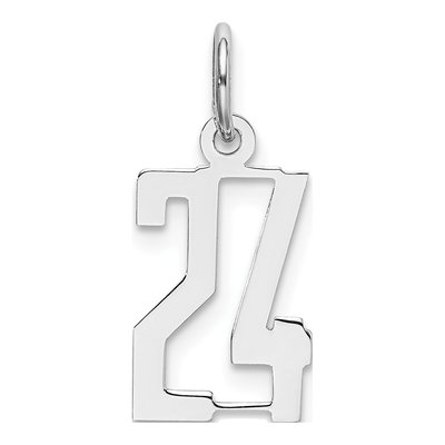 Sterling Silver Number 24 Charm