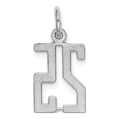 Sterling Silver Number 25 Pendant – view 5