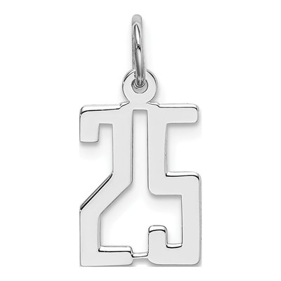 Sterling Silver Number 25 Pendant