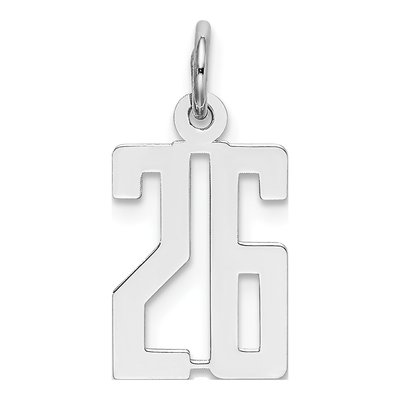 Sterling Silver Number 26 Pendant