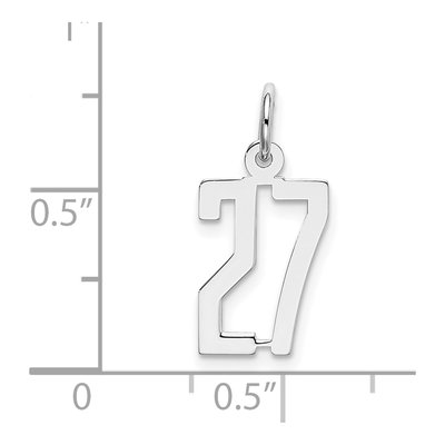 Sterling Silver Number 27 Charm – view 4