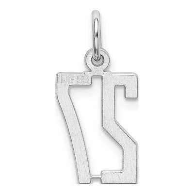 Sterling Silver Number 27 Charm – view 5
