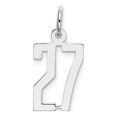 Sterling Silver Number 27 Charm
