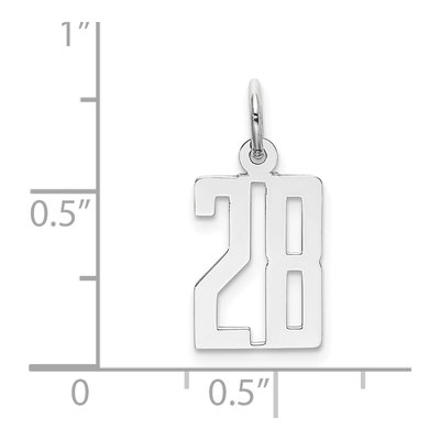 Sterling Silver Number 28 Charm – view 4