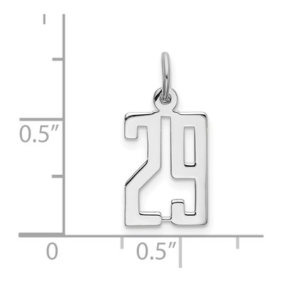 Sterling Silver Number 29 Pendant – view 4