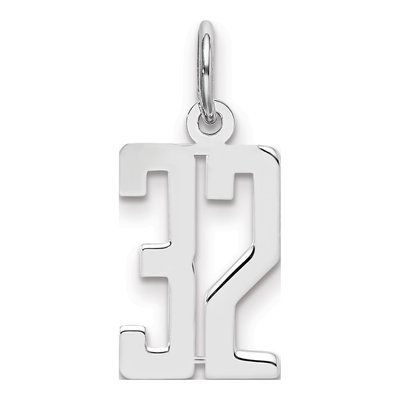 Sterling Silver Number 32 Charm