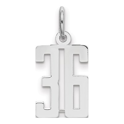 Sterling Silver Number 36 Pendant
