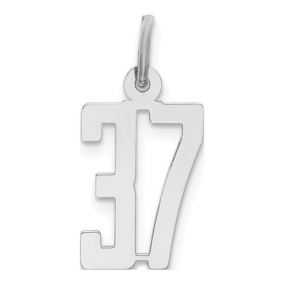Sterling Silver Number 37 Charm