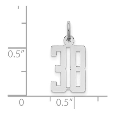 Sterling Silver Number 38 Charm – view 4