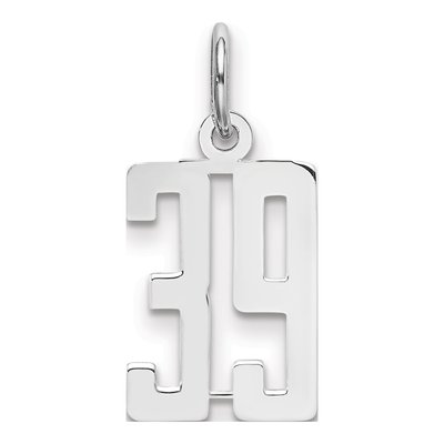 Sterling Silver Number 39 Charm