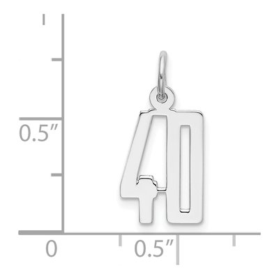 Sterling Silver Number 40 Charm – view 4