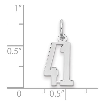 Sterling Silver Number 41 Charm – view 2