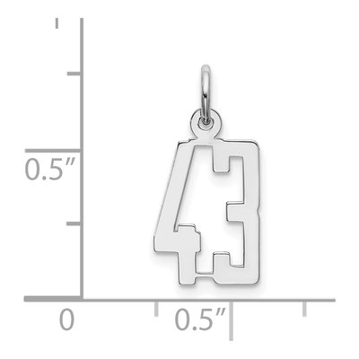 Sterling Silver Number 43 Charm – view 4