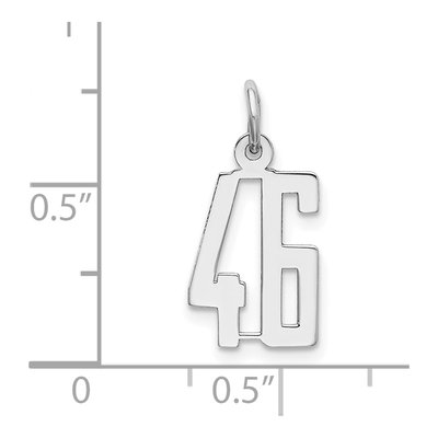Sterling Silver Number 46 Pendant – view 4