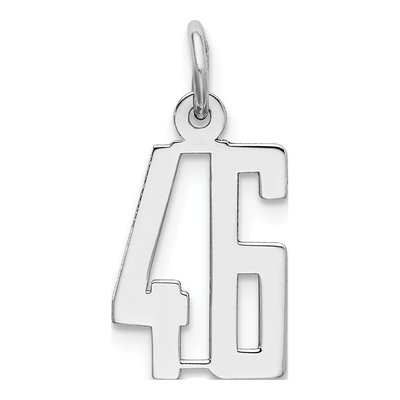 Sterling Silver Number 46 Pendant
