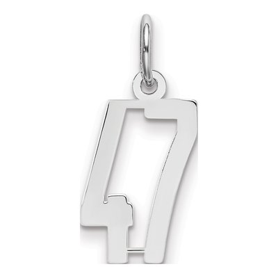 Sterling Silver Number 47 Pendant