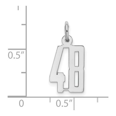 Sterling Silver Number 48 Charm – view 4