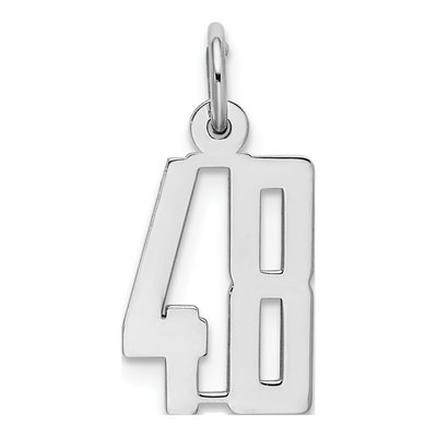 Sterling Silver Number 48 Charm
