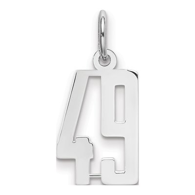 Sterling Silver Number 49 Charm