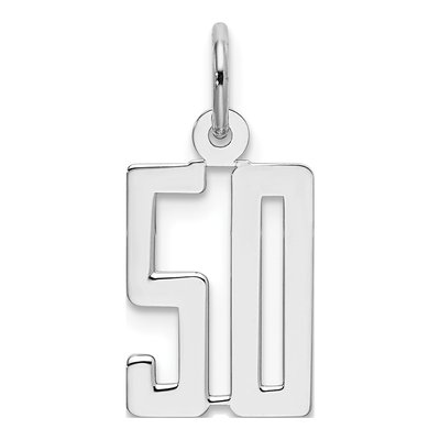 Sterling Silver Number 50 Charm