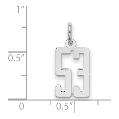 Sterling Silver Number 53 Charm – view 2